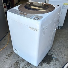 札幌市内配送可 美品 20年製 シャープ SHARP 10kg 全自動洗濯
