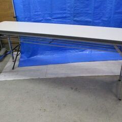 【引き取り限定】折りたたみテーブル　天板白　エッジ巻　会議テーブル