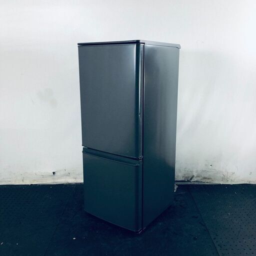 ID:rd23587 三菱 MITSUBISHI 冷蔵庫 一人暮らし 中古 2020年製 2ドア 146L マットチャコール ファン式 右開き MR-P15F-H  【リユース品：状態C】【送料無料】【設置費用無料】