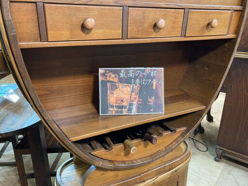 ワインセラー キャビネット 木製 レトロ アンティーク ヴィンテージ 棚