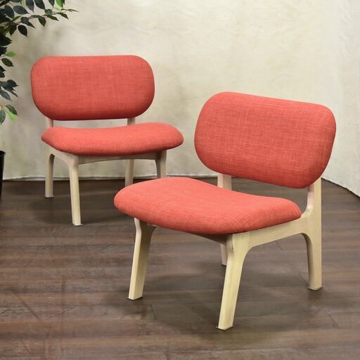 【ヤ取終了6/24】≪yt1264ジ≫ 2脚セット ニトリ 1P CHAIR RELAX WIDE NSF/1人掛けチェア リラックスワイド Nシールドファブリック WW/OR 60421-10