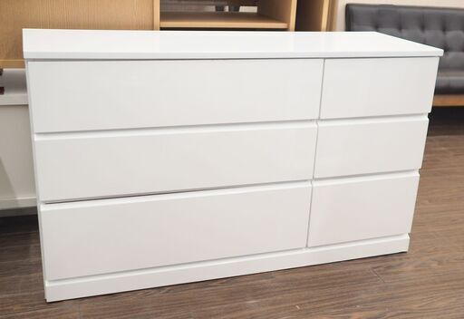 札幌東区 引取歓迎  ニトリ ローチェスト 3段 ホワイト 幅120cm  NT-06CL  W120cm×H70cm×D40cm