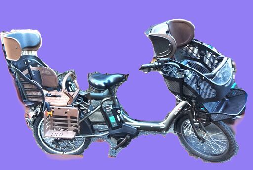 57️土日もお子様と土足のまま、いろいろなタイプの電動自転車のご試乗可能です。  ️電動自転車・リサイクル専門店　　ご試乗をしてから、ご購入できます。  ２０インチ、チャイルドシート、２人乗り、３人乗り、１人乗り電動自転車  バカ良心的な電動自転車屋１００日間・安心の無料点検・️無料交換保証サービス付き  後ろチャイルドシートを大きめのかごに変更のオプション無料です。  バッテリーは新品の９０％以上の性能です。  １回の充電で３０Ｋｍ