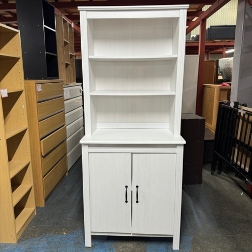 激安‼️IKEA イケア 本棚書棚 BRUSALI ブルサリハイキャビネット 扉付 ホワイトR207