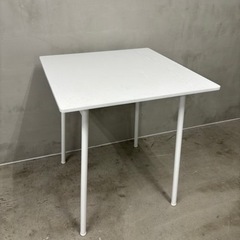 2人用テーブル ホワイト 70×70×77cm