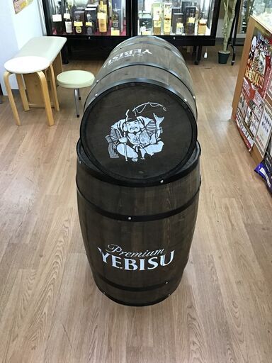 ☆ジモティー割引有☆Premium YEBISU/樽型オブジェセット