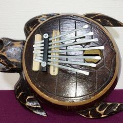 【希少品】カメのカリンバ ココナッツシェル　インドネシア民族楽器 
