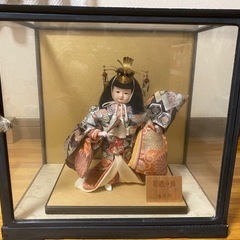 ガラスケース入り日本人形　羽衣の舞