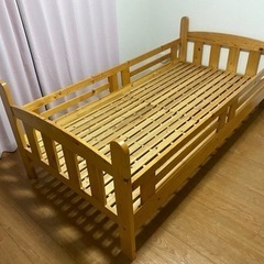 【ネット決済】木製二段ベッド　ハシゴなし