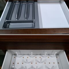 河口家具製作所 大型 木製 食器棚 レンジボード 炊飯台 レンジ台 