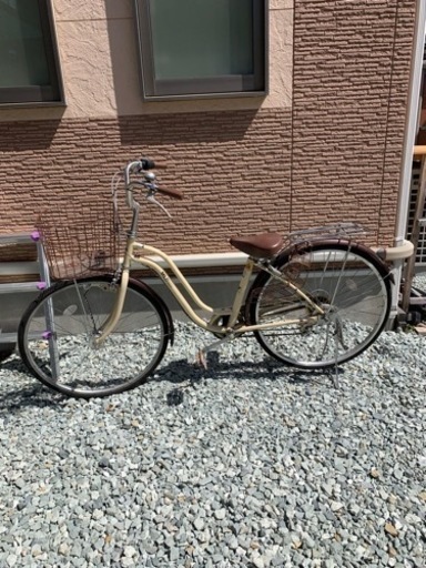 美品★LEDオートライト5段変速27インチ自転車