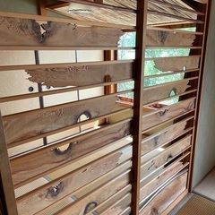 近江八幡市より、屋久杉材を使った特注建具2枚、1枚サイズ164 86