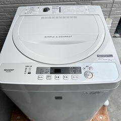 【美品】2018年製　SHARP 洗濯機4.5kg