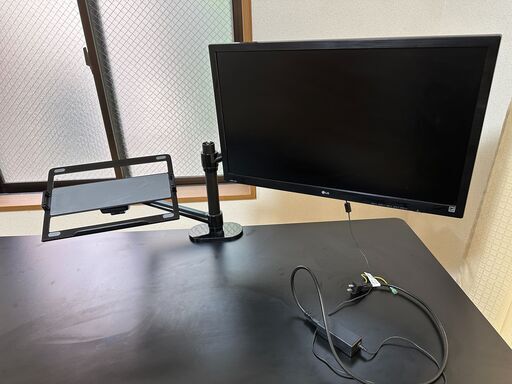 「Viozon モニター・ノートパ ソコンスタンド アーム 2in1」 と 「LG モニター ディスプレイ 27インチ」のセット