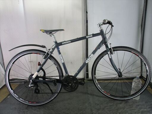 Ｄ495★28800円★整備済み スポーツ中古自転車 GIOS ミストラル【クロスバイク　52ｃｍ　グレイ】