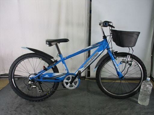 Ｄ496　★11800円★整備済み 中古子供自転車 アサヒ　ドライド【22インチ　青　かぎ付き 】