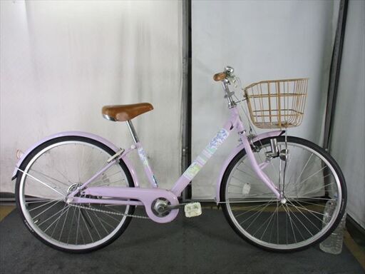 Ｄ503★12000円★整備済み 中古子供自転車ブリヂストン　エコパルモカ 【24インチ 　パープル】
