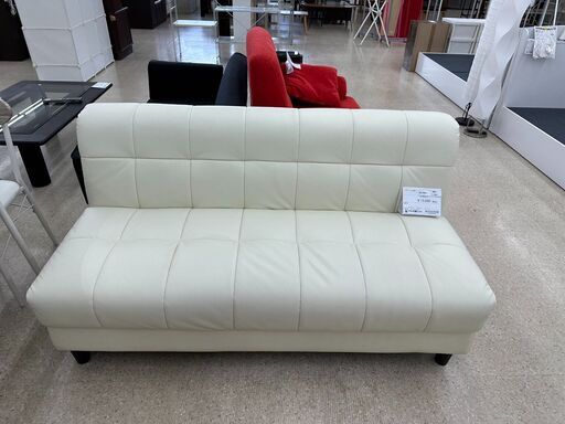 ★ジモティ割あり★  ソファー 白 H73×D68×W144 クリーニング済み TJ5647