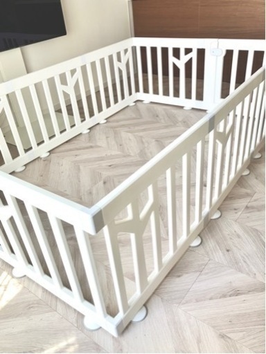 ★ドアつき　ベビーサークル★シンプルかわいい★ifam アイファム BIRCH バーチ