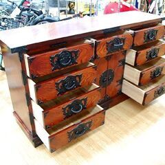 箪笥 幅175.5×奥45.5×高92cm 4段9杯 1扉収納