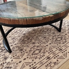 アイアン　ウッド　ヴィンテージ　ローテーブル　センターテーブル