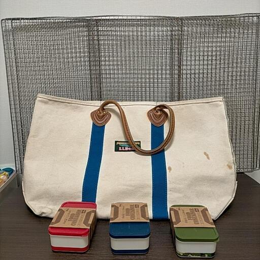 値下げ LLBean vintage\n\nトート 特大サイズ \u0026フードコンテナ＆特大網