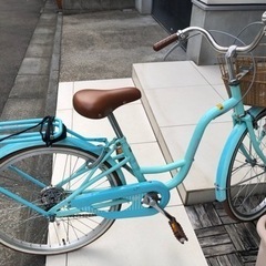 自転車  女の子用　水色　　おそらく22インチ