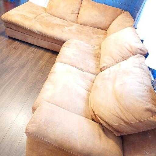 手渡し限定！ブラウンコーナーソファ 足立区まで取りに来られる方で