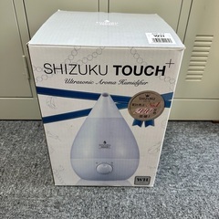 超音波式アロマ加湿器 SHIZUKU touch+ ホワイト　白