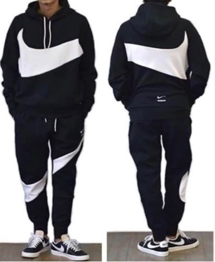 NIKE ナイキ メンズ スエット パーカーセットアップ ペアルック  ブラック