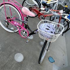 自転車　子供用　２２インチ　ヘルメット付けます　六速付き自転車　 