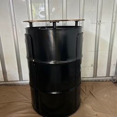ドラム缶収納式テーブル椅子セット