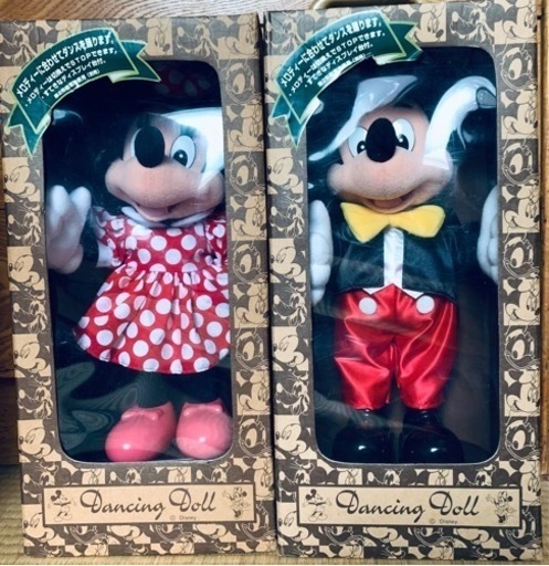 【受渡終了】Vintage 90's Dancing Doll ミッキー\u0026ミニー
