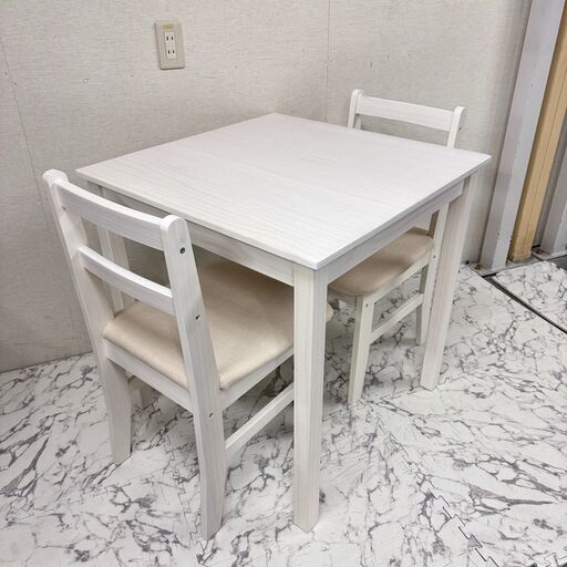 17528  ベガコーポレーション ダイニングテーブル 椅子2脚セット   ◆大阪市内・東大阪市他 5,000円以上ご購入で無料配達いたします！◆ ※京都・高槻・枚方方面◆神戸・西宮・尼崎方面◆生駒方面、大阪南部方面　それぞれ条件付き無料配送あり！