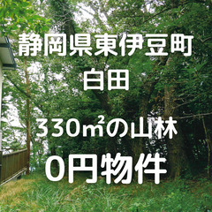 No.0087【静岡県東伊豆町】330㎡の山林の土地、お譲…