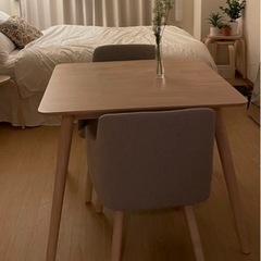 【ネット決済】テーブル  椅子2つ