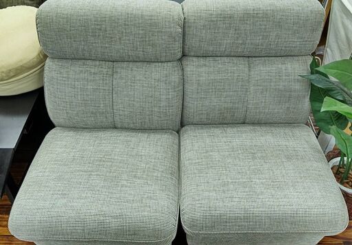 カリモク　カウチソファーシングル　二人掛けソファー　良品