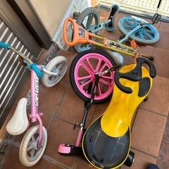 ジャンク品　一輪車　幼児用自転車など　