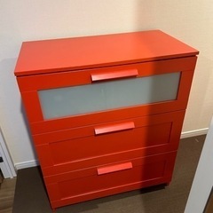 【ネット決済】IKEA チェスト ※赤い家具好きの方にオススメ！