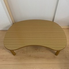【取引決定】ニトリ ラウンド型ローテーブル　ナチュラル