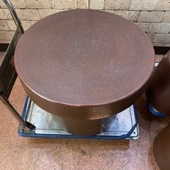 陶器テーブル5点セット ガーデニングテーブル イス 焼物 陶器製 アンティーク  