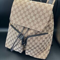 GUCCI バックパック 30238 GGキャンバス ベージュ ...