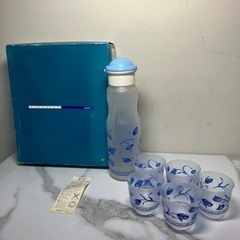 K2405-055 カメイガラス 冷茶ポットセット 中古美品 U...