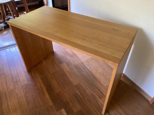 【鎌倉市受け渡しOK】無印良品 オーク無垢材 デスク　W110×D52.5×H70