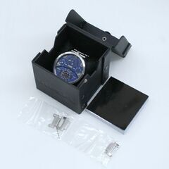 動作品 DIESEL クオーツ式腕時計 DZ-7361 4タイム デイデイト ブルー 