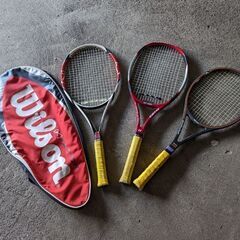 硬式テニスラケット3本