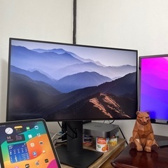 27インチ 2Kゲーミングモニター Pixio 首振り画面回転可能なスタンド付き