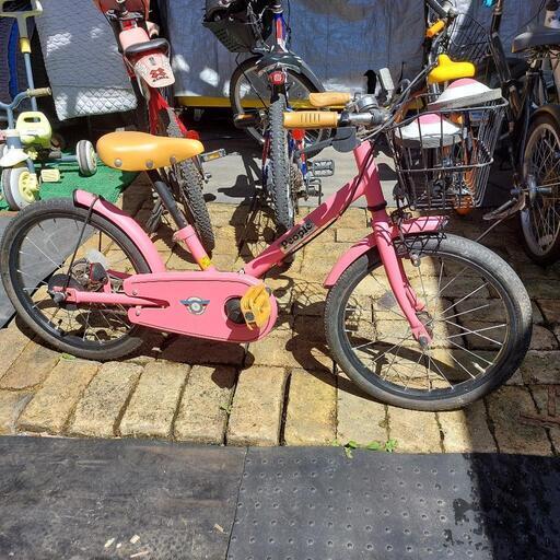 18インチ自転車に補助輪付き