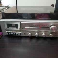 昭和レトロ　ラジオ、カセット、レコードプレイヤー一体型
