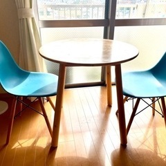 【最終値下げ！】家具 ダイニングセット　テーブル　2人用椅子　